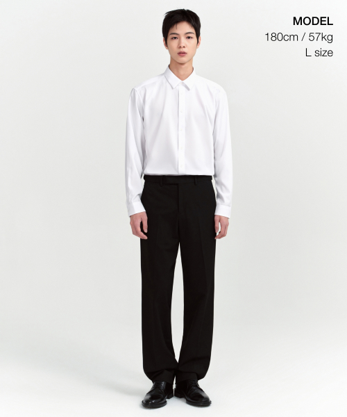 Relaxed Fit Silky Shirt [White] thumbnail 2