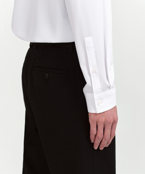 Relaxed Fit Silky Shirt [White] thumbnail 5