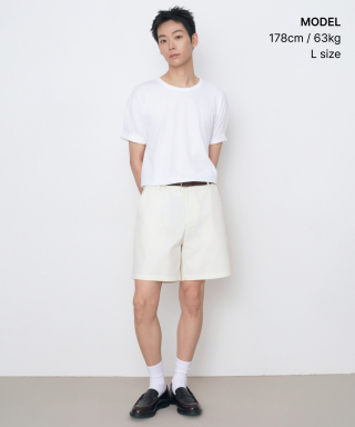 MUSINSA STANDARD MUSINSA STANDARD リラックスフィット クルーネックTシャツ [ホワイト] 画像 2