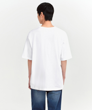 MUSINSA STANDARD MUSINSA STANDARD リラックスフィット クルーネックTシャツ [ホワイト] 画像 4