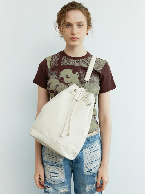 MUSINSA | FILLINTHEBLANK Yoko Bucket Bag (ivory)