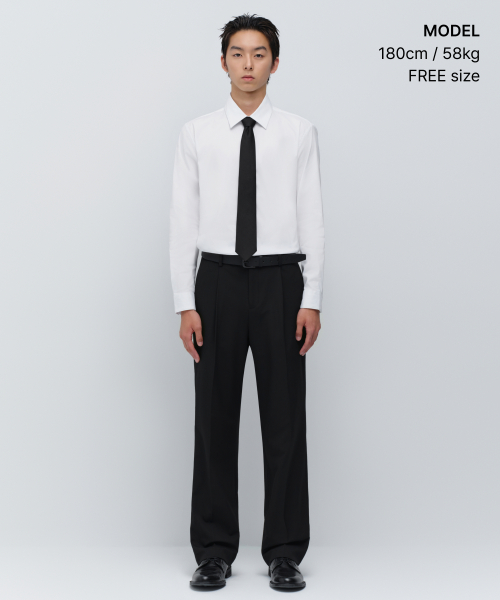Silk Solid Tie [Black] thumbnail 2