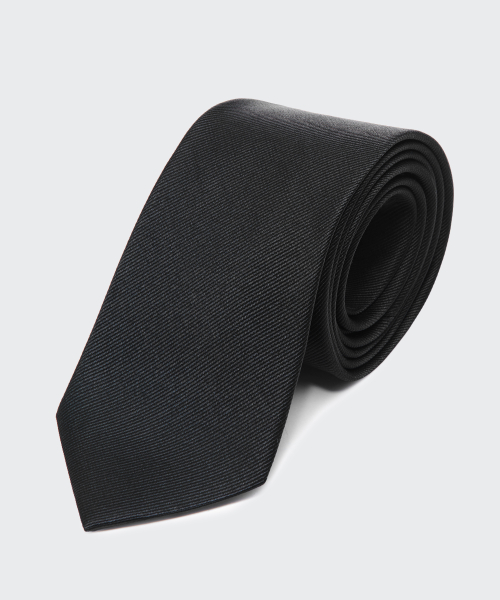 Silk Solid Tie [Black] thumbnail 4