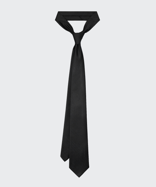 Silk Solid Tie [Black] thumbnail 5