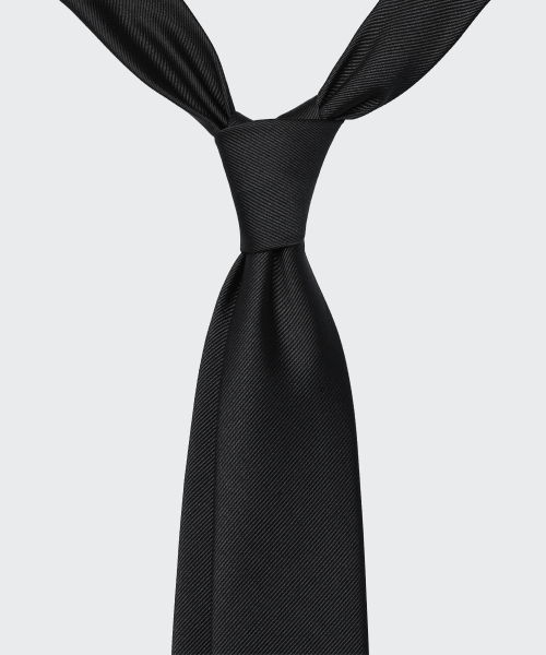 Silk Solid Tie [Black] thumbnail 6