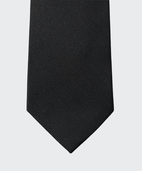 Silk Solid Tie [Black] thumbnail 7
