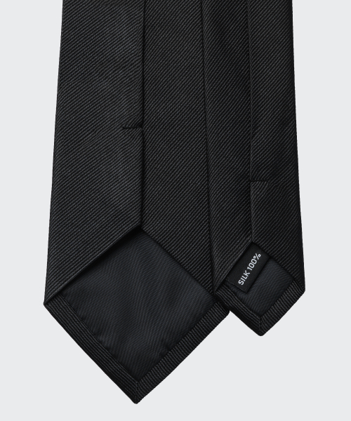 Silk Solid Tie [Black] thumbnail 8