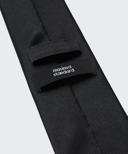 Silk Solid Tie [Black] thumbnail 9