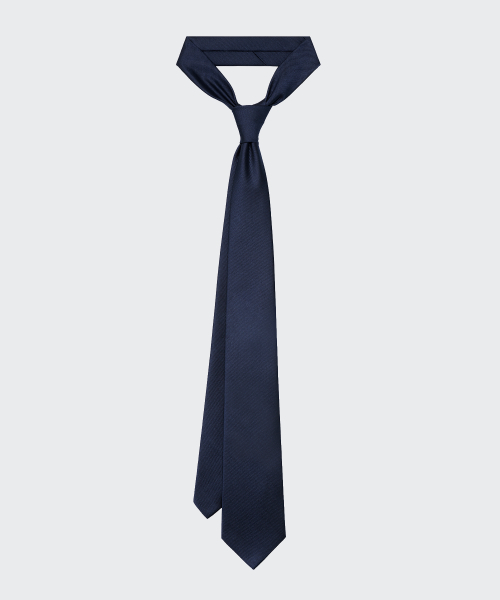 Silk Solid Tie [Navy] thumbnail 2