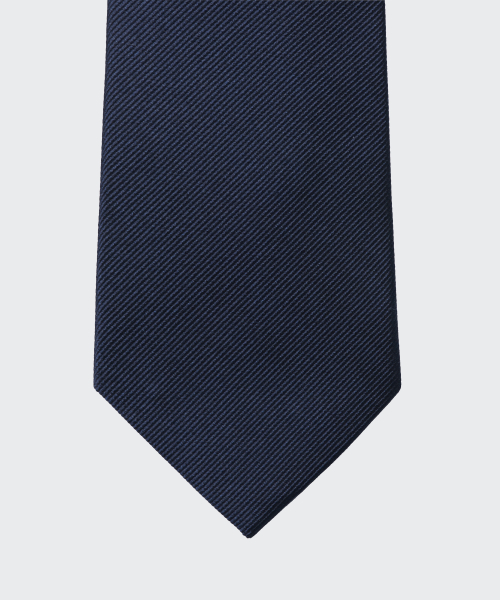 Silk Solid Tie [Navy] thumbnail 3