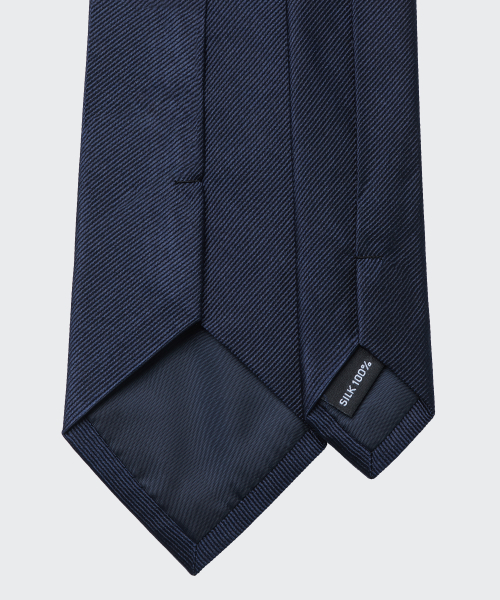Silk Solid Tie [Navy] thumbnail 6