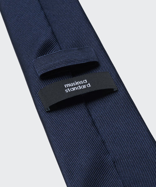 Silk Solid Tie [Navy] thumbnail 7