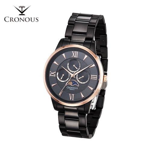 MUSINSA | CRONOUS CRD33025A-WTBK Men's Watch Leather Watch