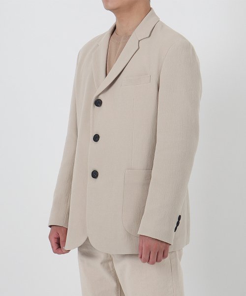 Хлопковый блейзер на 3 пуговицы, Beige