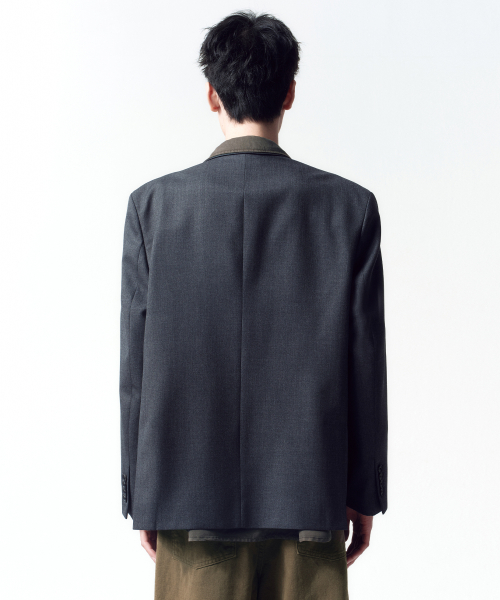 Шерстяной блейзер оверсайз Dark Grey