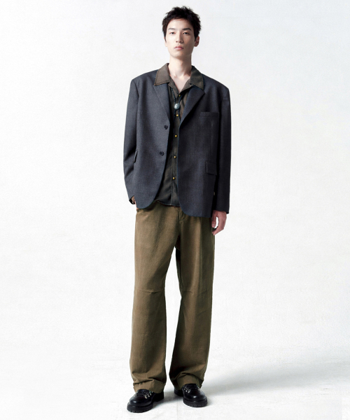 Шерстяной блейзер оверсайз Dark Grey