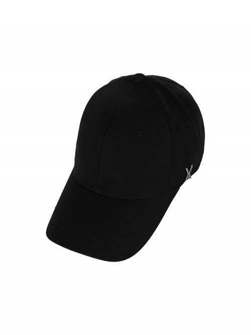 MUSINSA | VARZAR [Unisex] Stud Logo Overfit Ball Cap Black