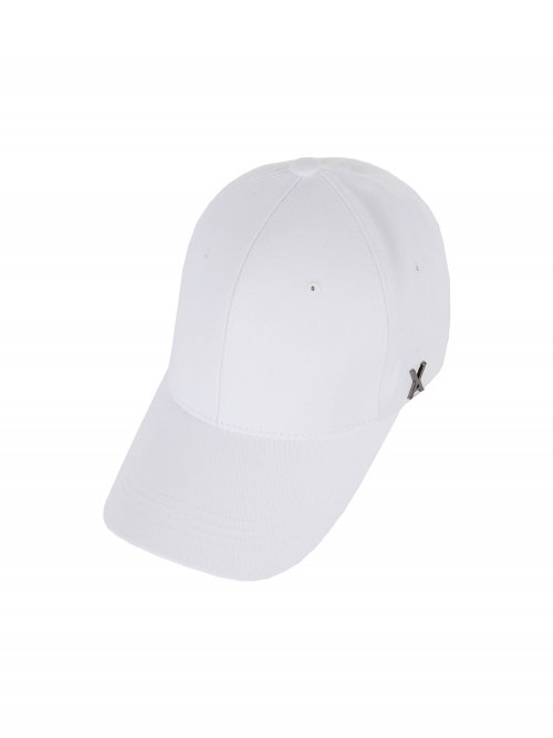 MUSINSA | VARZAR [Unisex] Stud Logo Overfit Ball Cap White