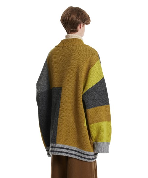 MUSINSA | TRUNK PROJECT Color Mix Wool Cardigan Jacket