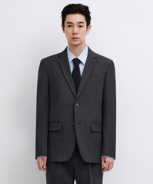 BASIC BLAZER [CHARCOAL GRAY] thumbnail 2