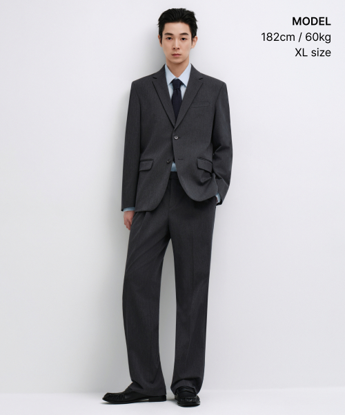 BASIC BLAZER [CHARCOAL GRAY] thumbnail 3