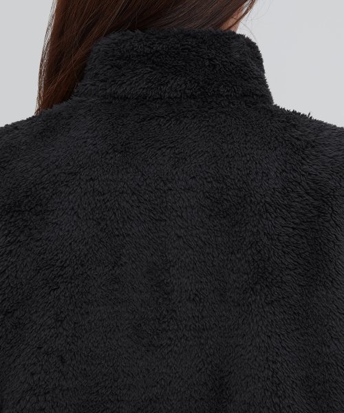 WOMENS SHAGGY FLEECE ZIP-UP пиджак [черный]