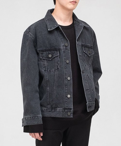 2001 SLOW WORKER DENIM WASH. пиджак [черный INDIGO]