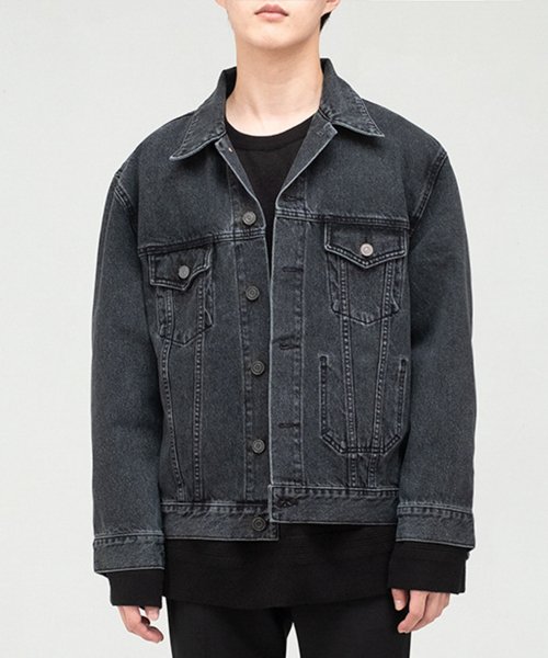 2001 SLOW WORKER DENIM WASH. пиджак [черный INDIGO]
