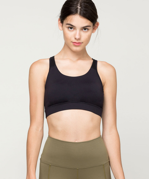 Спортивный бра BACK MESH SPORTS BRA, Modern Black