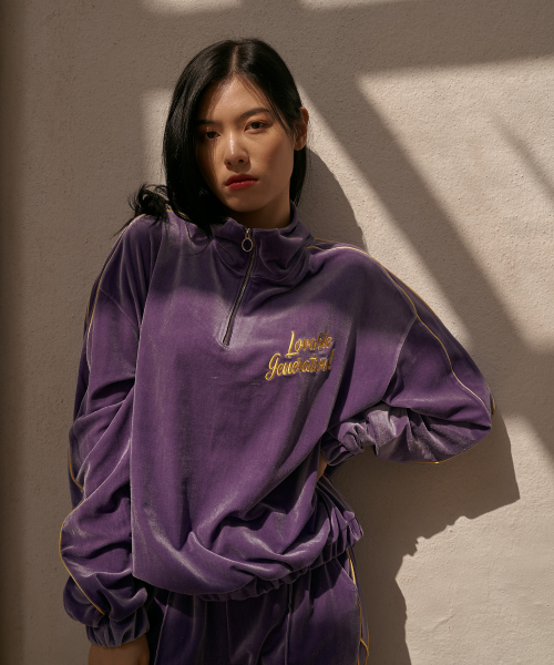 Вельветовая олимпийка LOV.G violet
