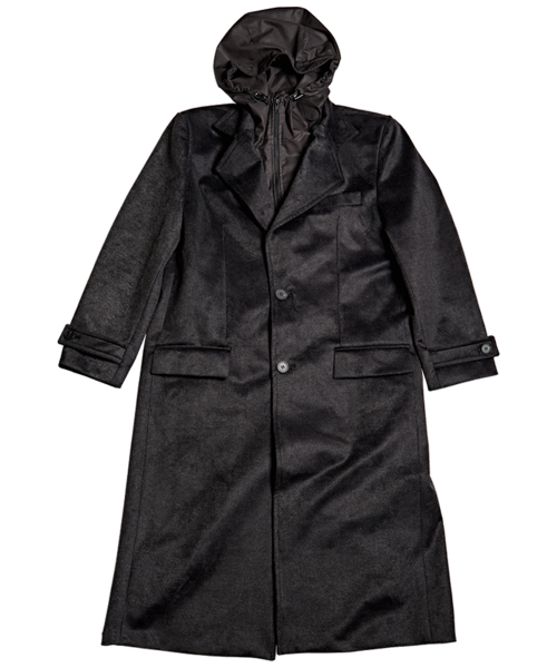 Пальто с отстегивающимся капюшоном Black