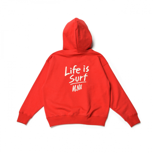 Life is Surf Sweat Hooded / Red