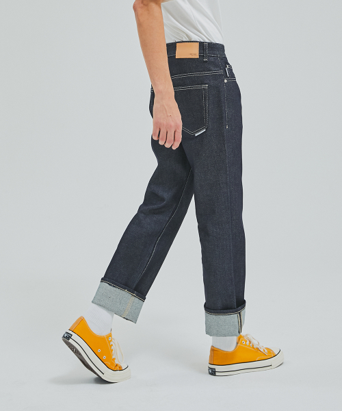 IN#0073 RAW TENDER DARK INDIGO широкий
