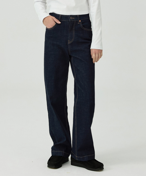 W FATRO 7601-4way slub(dark indigo)_Wide denim