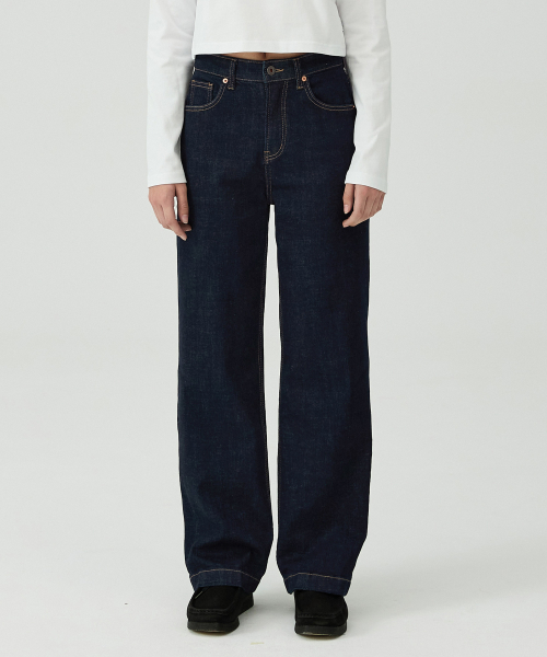W FATRO 7601-4way slub(dark indigo)_Wide denim