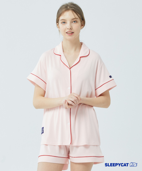 SOLID SPAN Short-sleeve PAJAMA WOMEN