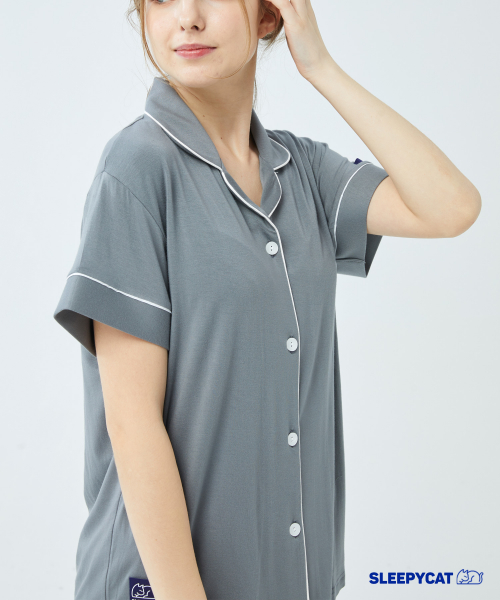 SOLID SPAN Short-sleeve PAJAMA WOMEN