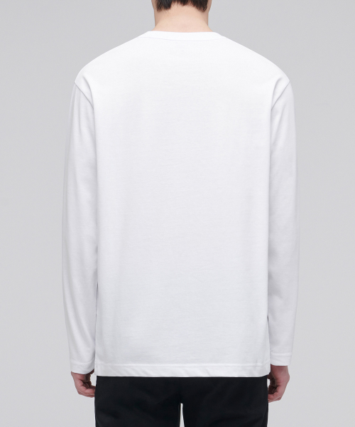 Футболка с круглым вырезом и длинным рукавом [White]