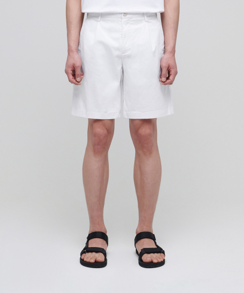 Wide Fit Chino Shorts [White] thumbnail 3