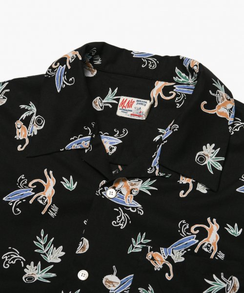Monkey Surf Aloha Shirts / Black