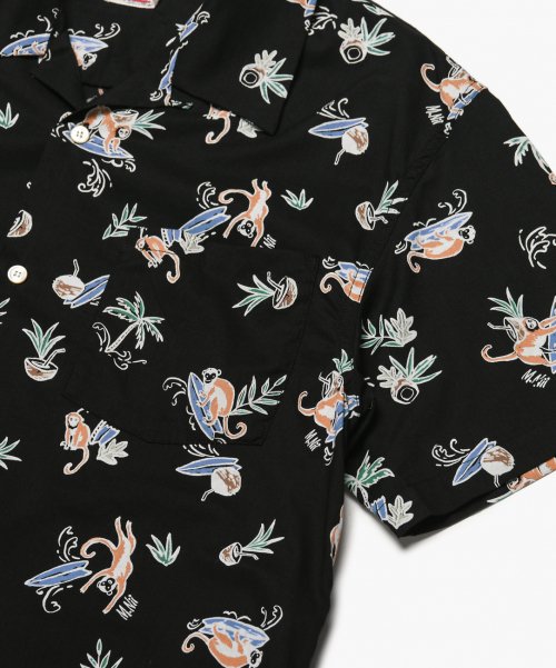 Monkey Surf Aloha Shirts / Black