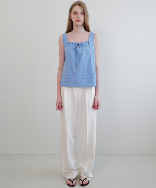 Слаксы linen wide (ivory)