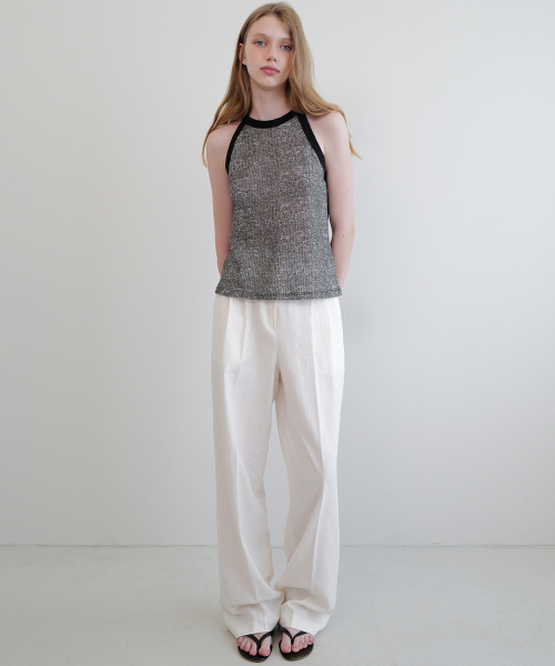 Слаксы linen wide (ivory)