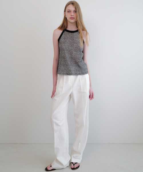 Слаксы linen wide (ivory)