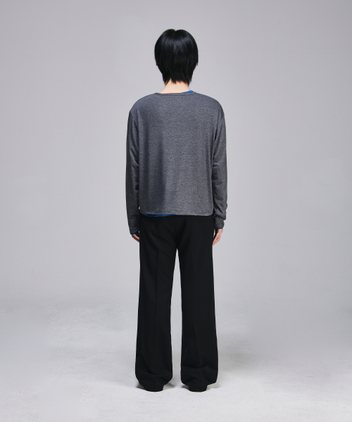 SIGNATURE シグニチャー 夏用セミブーツカットスラックス [ブラック] 画像 8