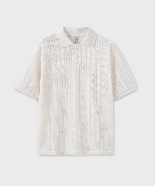 Рубашка lace pique short sleeve (Ivory)