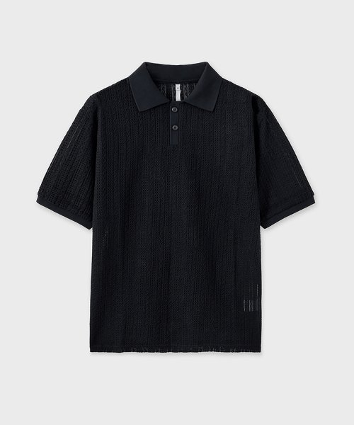 Рубашка lace pique short sleeve (Black)