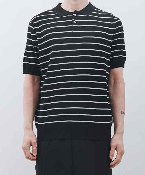 Трикотаж breeze stripe collar short sleeve cool (3COLOR, M)
