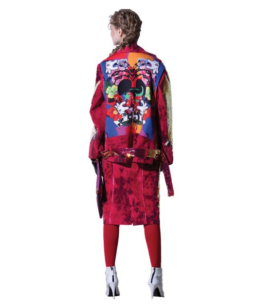 Куртка rider из кожи print sparkle one point
