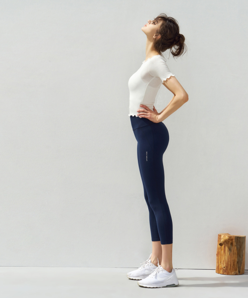 Йога одежда DEVI-B0037-Navy 8 part pilates leggings